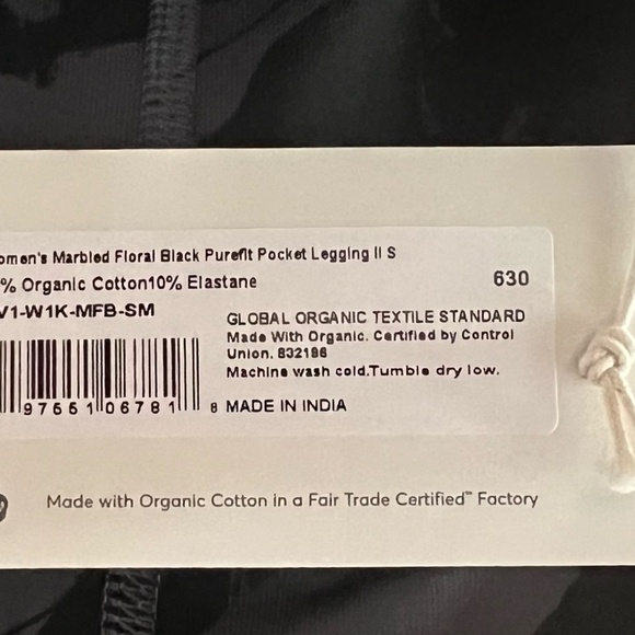 Pact Charcoal Floral Leggings - Picture 3 of 6